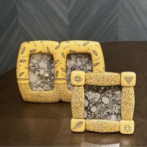 Vintage Peter Troy Diepenbrock Carved Resin Frames